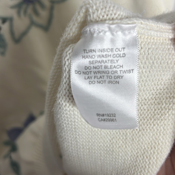 Alfred Dunner Floral Embroidered Embellished Mock Neck Sweater Sz Small - Picture 4 of 5